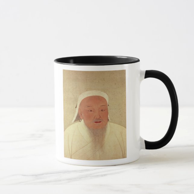 Taza Retrato de Genghis Khan, Mongol Khan (Derecha)