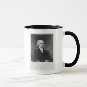 Taza Retrato de James Madison, grabado por Guillermo A.