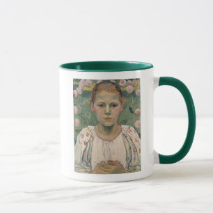 Taza Retrato de Kathe von Bach el en el jardín