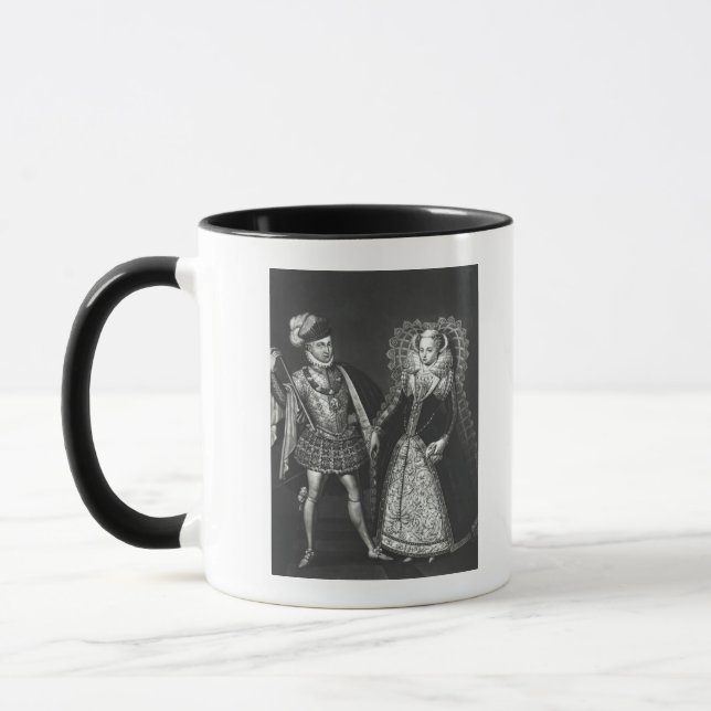 Taza Retrato de la reina de Maria de escocés (Izquierda)