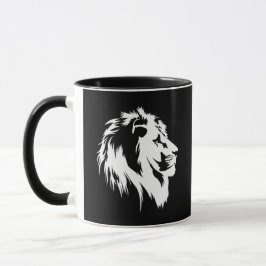 Taza Retrato de león (blanco)