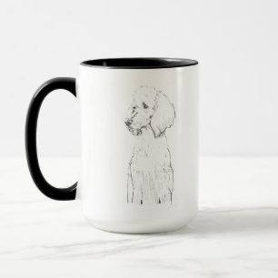 Taza Retrato de mascota de perro Caniche Estándar