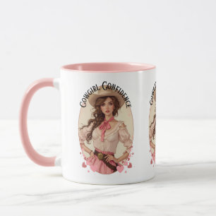 Taza Retrato de moda occidental de Coquette Cowgirl