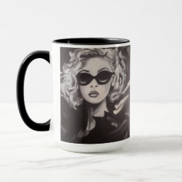 Taza Retrato de mujer glamorosa - Póster de arte modern