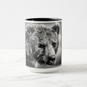 Taza Retrato de oso pardo
