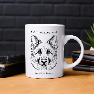 Taza Retrato de Pastor Alemán