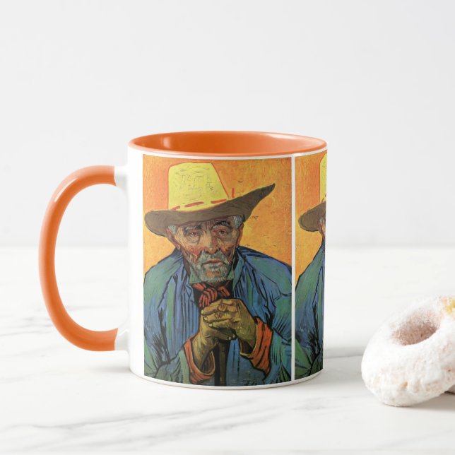 Taza Retrato de Patience Escalier por Vincent van Gogh (Con donut)