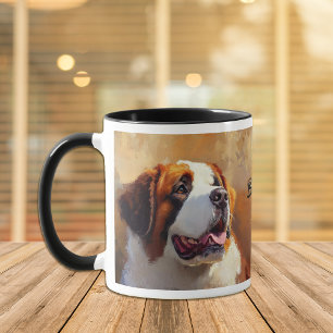 Taza Retrato de perro de San Bernardo