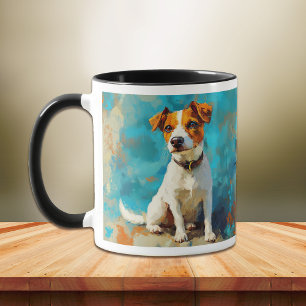 Taza Retrato de perro Jack Russell Terrier
