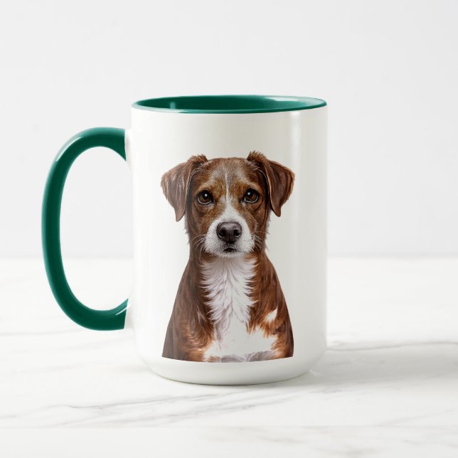 Taza Retrato de perro marrón (Izquierda)