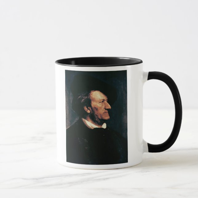 Taza Retrato de Richard Wagner (1813-83) (aceite en (Derecha)