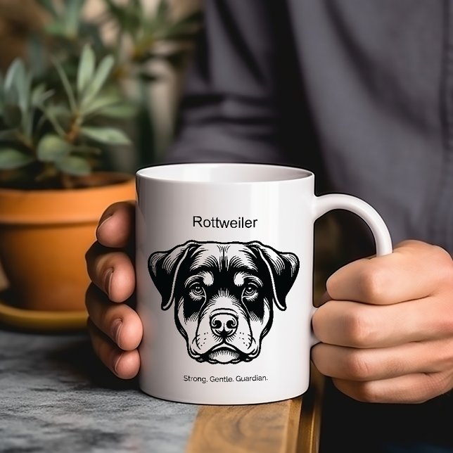 Taza Retrato de Rottweiler (Subido por el creador)