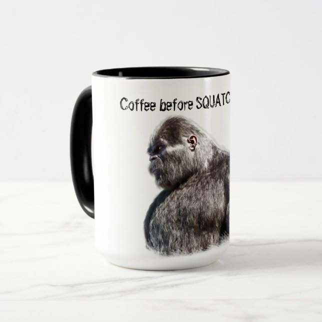 TAZA RETRATO DE SASQUATCH DE BIGFOOT (Anverso izquierdo)