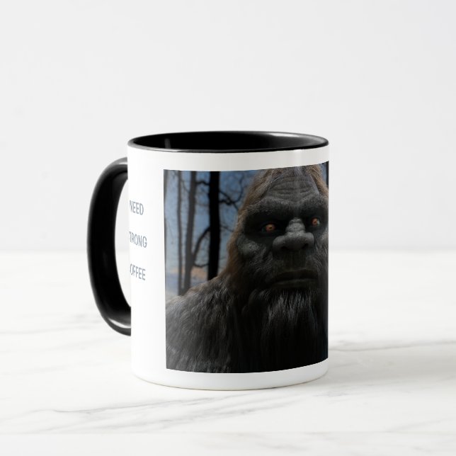 TAZA RETRATO DE SASQUATCH DE BIGFOOT (Anverso izquierdo)