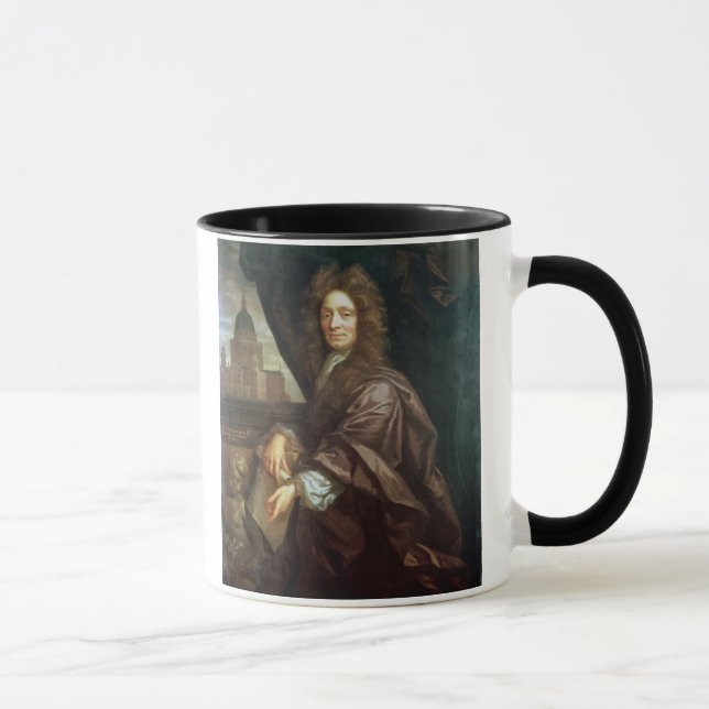 Taza Retrato de sir Christopher Wren (aceite en lona) (Derecha)