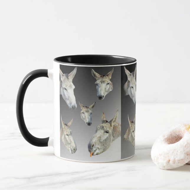 Taza Retrato De Un Burro, (Con donut)