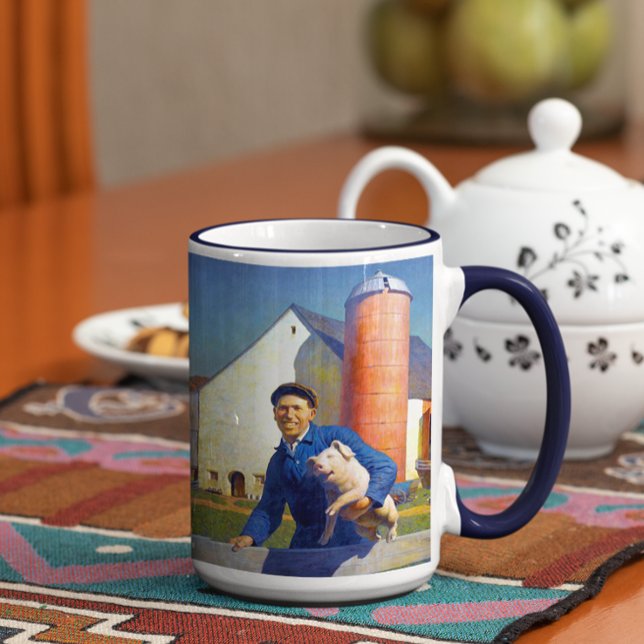 Taza Retrato de un granjero N C Wyeth Americana Art 15o (Subido por el creador)