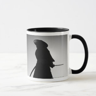 Taza Retrato de un guerrero del samurai que sostiene