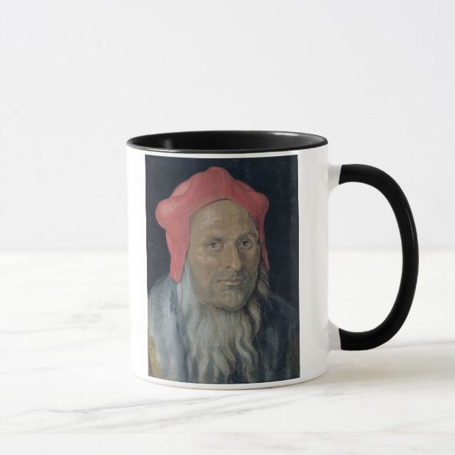 Taza Retrato de un hombre barbudo en Red Hat, 1520 (Derecha)