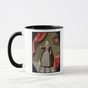 Taza Retrato de una chica joven con un pájaro