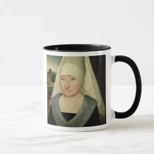 Taza Retrato de una mujer mayor (aceite en el panel)