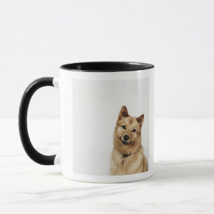 Taza Retrato de una sonrisa finlandesa del perro del