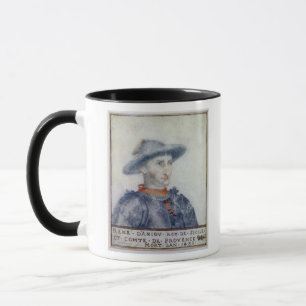 Taza Retrato del duque de Rene I de Anjou