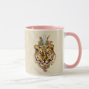 Taza Retrato del estilo de Boho del tigre