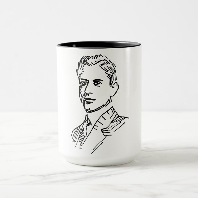 Taza Retrato del gran maestro del ajedrez José Raúl Cap (Centro)