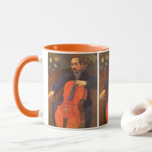 Taza Retrato del jugador Schneklud de Paul Gauguin (Con donut)