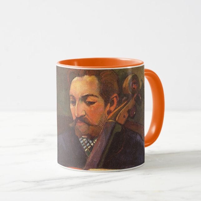 Taza Retrato del jugador Schneklud de Paul Gauguin (Anverso derecho)