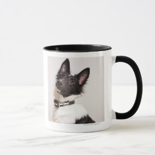 Taza Retrato del perro pastor de Shetland blanco y
