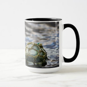 Taza Retrato del suelo de pesca de vidrio