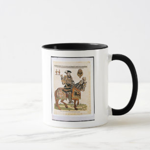 Taza Retrato ecuestre de Charles V en armadura