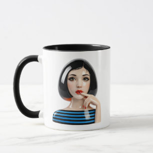 Taza Retrato femenino editorial