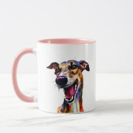 Taza Retrato Galgo lindo y colorido
