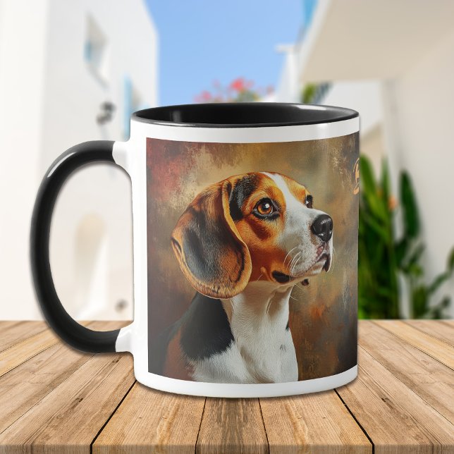 Taza Retrato impresionante de perro Beagle Hound  (Subido por el creador)