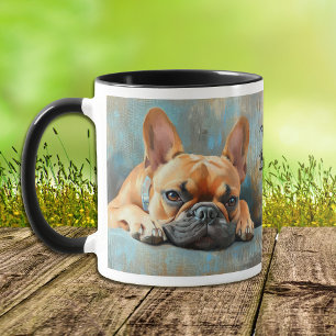 Taza Retrato impresionista de Bulldog francés