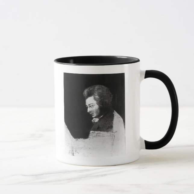 Taza Retrato inacabado de Wolfgang Amadeus Mozart (Derecha)