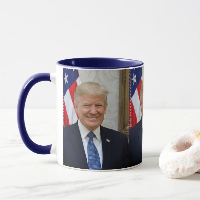Taza Retrato oficial de Donald Trump (Con donut)