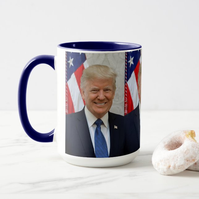 Taza Retrato oficial de Donald Trump (Con donut)