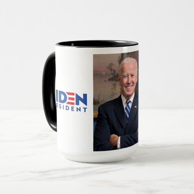 Taza Retrato oficial de Joe Biden, presidente de Biden, (Anverso izquierdo)