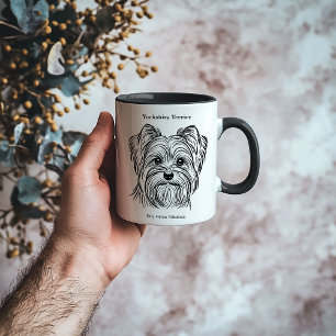 Taza Retrato Terrier de Yorkshire