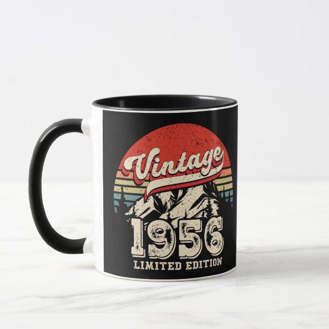 Taza Retro 1956 Birthday Gift Vintage 70th Bday (Izquierda)