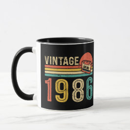 Taza Retro 1986 Birthday Cassette Tape Nostalgic Bday