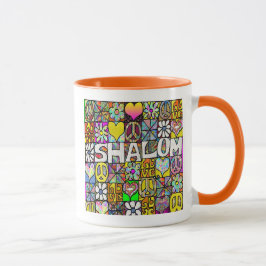 Taza Retro 60 Psicodélico Shalom LOVE