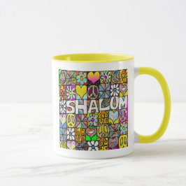 Taza Retro 60 Psicodélico Shalom LOVE Mug