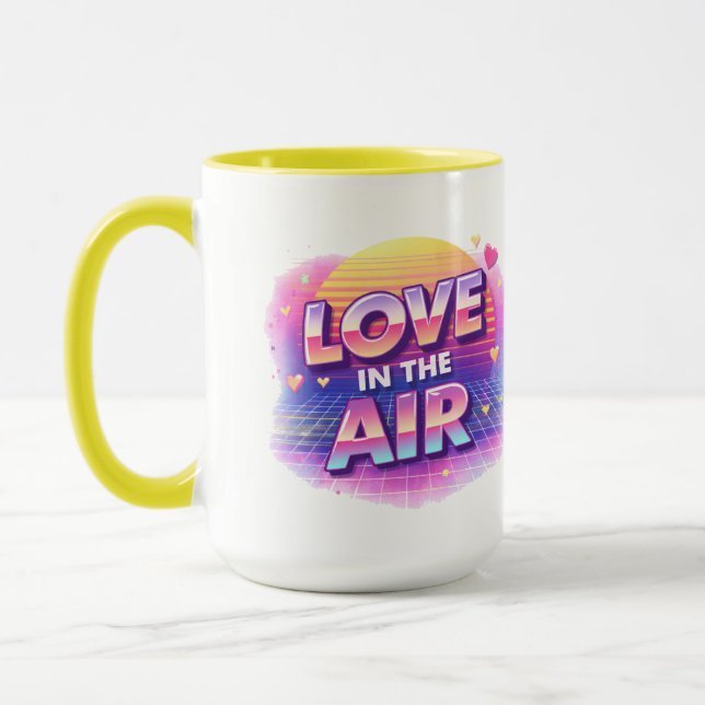 Taza  Retro 80's Love In The Air Valentine Lover Candle (Izquierda)
