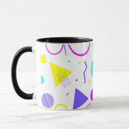 Taza Retro 80s Memphis Geometric Pattern
