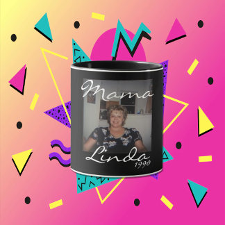 Taza Retro 90s Mama Linda Personalized Photo Mug